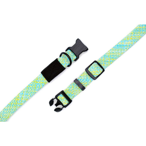 Euro-Dog Adventure Style Flat Weave Mountain Wave Climbing Rope Dog Collar Small - Poudre Pet & Feed Supply 3